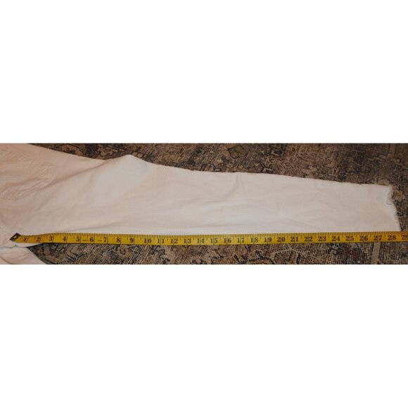 MOTHER Jeans The Looker Ankle Fray White Stretch Denim Women 31 - Picture 11 of 13